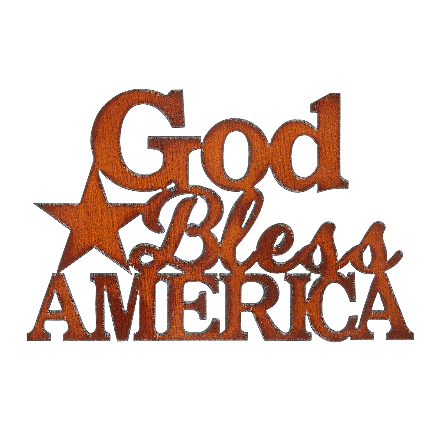 God Bless America Cut-out Sign